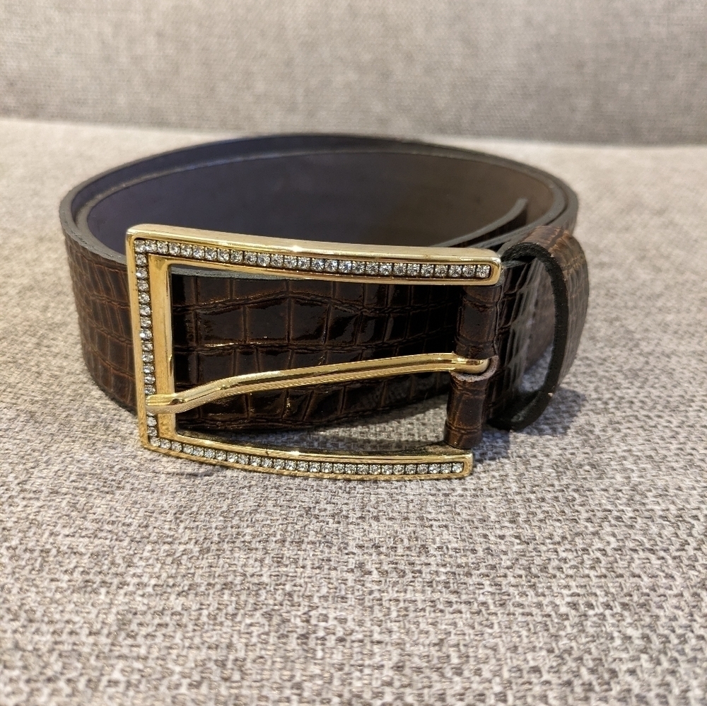 Berge belt genuine leather size S color brown made in Italy